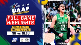 DLSU vs. NU Finals G2 highlights | UAAP Season 85 Women's Volleyball