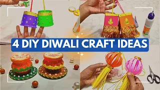 4 DIY Diwali Craft Ideas at Home | DIY Diwali Decoration | Handmade Festive Decor | @art2follow