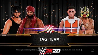 WWE 2K20 Rey Mysterio & Dominik Mysterio VS. Dilsher Shanky & Jindar Mahal | WWE 2K20 Tag Team Match