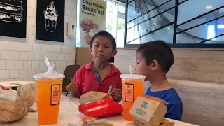 The brothers Enjoying eating at Macdonald’s Fries Chicken Nuggets Ice cream Soda October 23, 2022