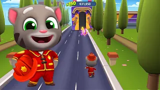 Talking fireman tom gold run in the skateboard world - talking tom gold run gameplay - iOS/Android 👍