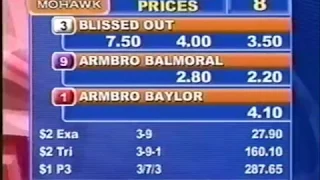 2004 Mohawk Raceway BLISSED OUT Simcoe Stakes 3YO C&G Pace Luc Ouellette Track Record