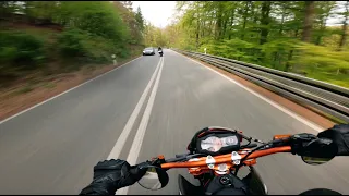 KTM SMC-R 690 Akrapovic BRAAAAAP *pure Sound* Kyffhäuser 36 Kurven am Stück #supermoto #motovlog