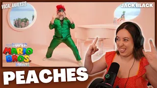 JACK BLACK - Peaches - The Super Mario Bros. Movie | Vocal Coach Reaction (& Analysis)