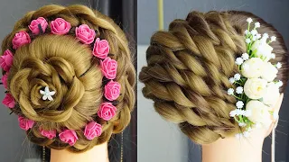 Top 7 Beautiful Bun Hairstyle With Flower | Easy Hairstyles For Wedding Party