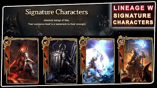 LINEAGE W - Signature Characters (True Death Knight, Kurtz, Gillean & Capricus) Novos Personagens