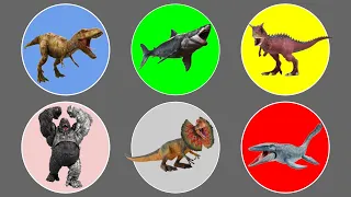 Satisfying Jurassic World Evolution 2 | Trex vs Kong vs Megalodon, Carnotaurus, Mosasaurus