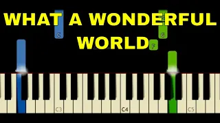 What A Wonderful World - EASY Piano Tutorial - Louis Armstrong