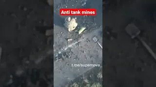 Ukraine use German made tm62m dm22 anti tank mine to attack Russian tank