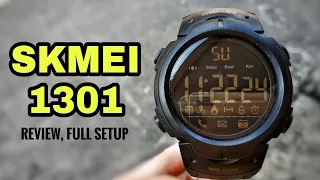 Sport watch skmei 1301 smartwatch review full setup