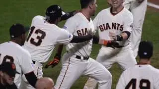 SF Giants Travis IchiKawa Walk Off Home Run To Win The Pennant