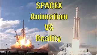 SpaceX Falcon Animation VS Reality