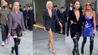 Armani fashion show2023 wht people are wearing Milan fashion week #vogue #fashionweeks #streetstyle