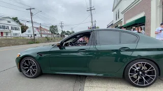 18yr old does a sick drift in a  2021 BMW M5 out of Cars and Coffee CT