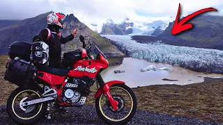 So that’s why they call it ICELAND! Glacier & Diamond Beach on a Honda Dominator 650 / Ep. 17