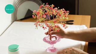 Tutorial - How to make a flowering beaded tree