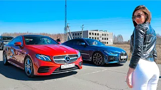 BMW 4 vs Mercedes E coupe + BMW e60. Mercedes-Benz w203 vs BMW E36 + Toyota Crown