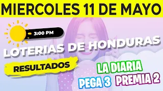 Sorteo 3PM Loto Honduras, La Diaria, Pega 3, Premia 2, Miércoles 11 de Mayo del 2022 | Ganador 😱🤑💰💵