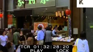 1990s Tokyo Cityscape at Night and Daytime Busy Street Scenes, Japan