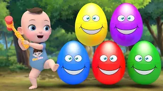 Baby 5 Color Eggs Song! |  Nursery Rhymes | Baby & Kids Songs