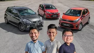 DRIVEN 2018: Perodua Myvi vs Proton Iriz vs Kia Picanto - review in Malaysia