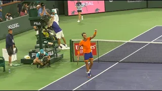 Nadal vs Alcaraz Court Level View - Indian Wells 2022 SF