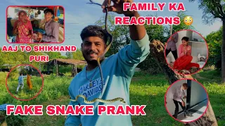 Fake Snake Prank Family Ke Saath Kiya 😄| Mammi Ka Reactions 😳| Aaj To Shikhand |The Family's Vlogs