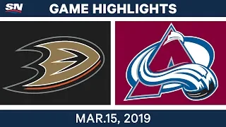 NHL Highlights | Ducks vs Avalanche – Mar 15, 2019