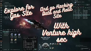 EVE ONLINE - Explore and Hacking with Venture