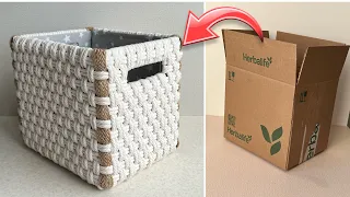 WHY BUY EXPENSIVE BASKETS IN STORES WHEN YOU CAN MAKE IT YOURSELF | IDEA FROM CARDBOARD