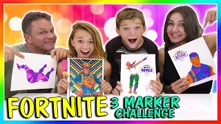 FORTNITE 3 MARKER CHALLENGE | We Are The Davises