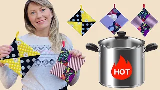 Easy Sewing Project Pot Holders in 10 minutes | DIY  PotHolders