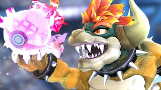Who Can Knock Down Giga Bowser in Super Smash Bros Ultimate? (Pokemon Edition) All Characters
