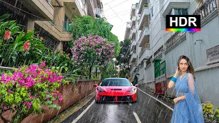 Rain Walk Beautiful Beverly Hills Residential Area Chittagong City Bangladesh, Travel, 4K HDR