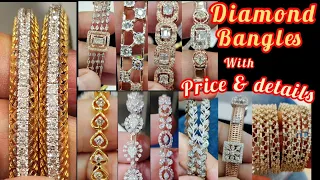 Ladies Diamond Bangles / Trending Bangle Designs With Price / Stylish diamond bangles Collection