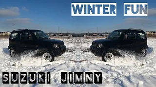 🚙 SUZUKI JIMNY 4x4 Off Road Snow ❄ Test Zimowy 4WD vs. 2WD winter drift Review fun zabawa OFFROAD ⭐