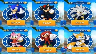 Sonic Dash - SONIC VS SHADOW VS SILVER VS AMY VS KNUCKLES VS TAILS