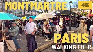Guided Walk Tour through Must-See Places in Montmartre, 4K Walk in April 2024