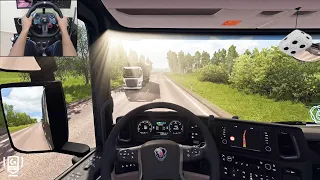 Scania S730 - To Riga | Euro Truck Simulator 2 | Logitech g29 gameplay