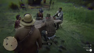 Red Dead Redemption 2 - Drunk Arthur is nice to everyone in camp (except Strauss)