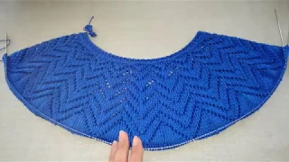 How to knit a round yoke with needles, knit together. Detailed MK.