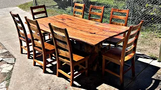 Mesa Set Completo Con Sus Sillas de Mesquite