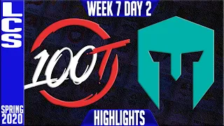 100 vs IMT Highlights | LCS SPring 2020 W7D2 | 100 Thieves vs Immortals