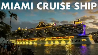 Cruise Ship Leaves Port of Miami :MSC Seascape