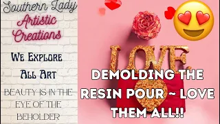 Its February LOVE is in The Air 😍De-Molding of Epoxy Resin Pour Valentines Day🧡 Resin Art Tutorial