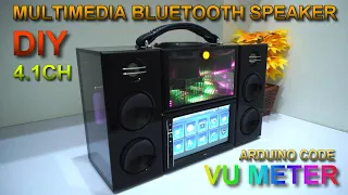 DIY MultiMedia Bluetooth Speaker 4.1ch | Arduino VU Meter | Acrylic