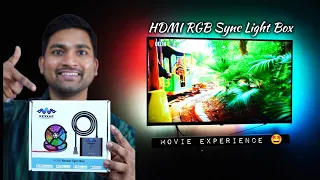 Rexxar HDMI Sync Box Smart LED Strip Light 🤩 | HDMI Sync Box Installation | Movie Gaming Etc | Hindi