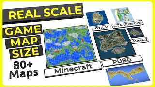 VIDEO GAME MAP Size Comparison | REAL SCALE - 2023