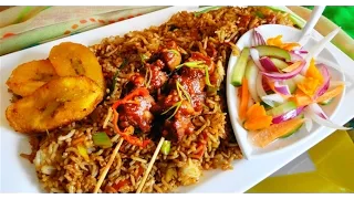 "Surinamese Fried Rice" with "Long Yard Beans" "Bean Sprouts" "Peanut Sambal" [ASMR]