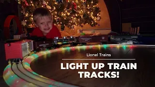 These Lighted Lionel Train Tracks Are Awesome! Holiday Lights Take Train Set to the Next Level